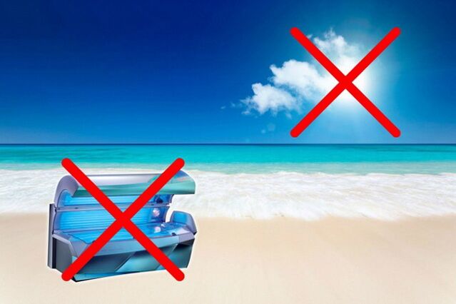 Bräune mit Krampfadern